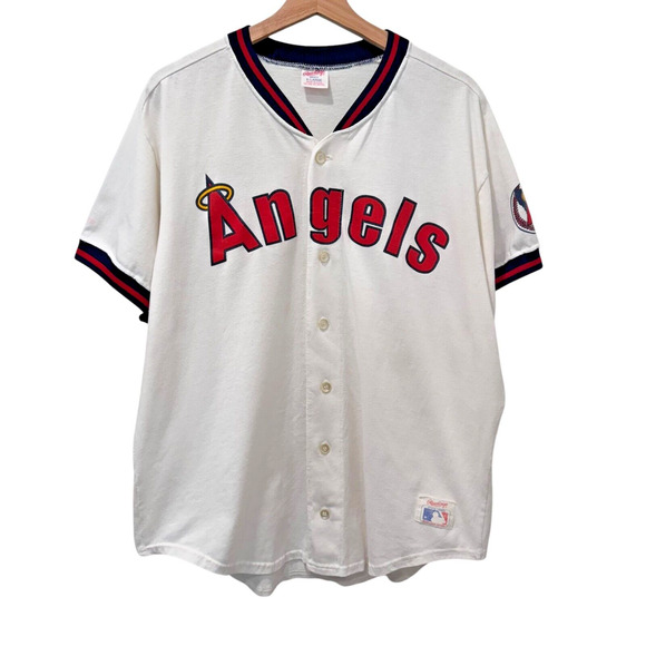 Vintage Rawlings 1989-1992 California Angels MLB Baseball White Jersey XL Set - Picture 6 of 16